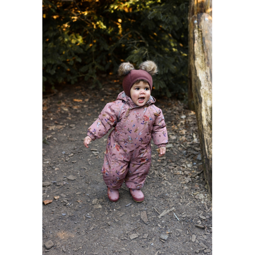 Mikk-Line Baby Flyverdragt Polyester & Blomster Print Flyverdragter Burlwood