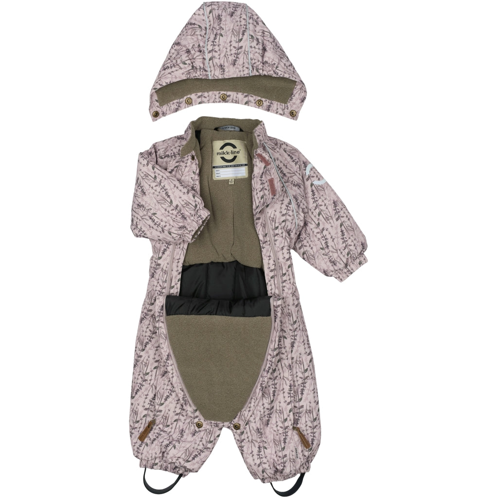 Mikk-Line Baby Flyverdragt Polyester & Blomster Print Flyverdragter Cloud Gray
