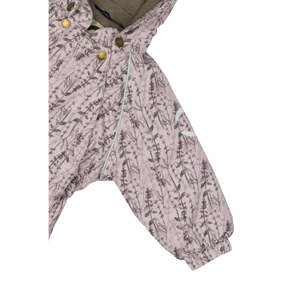 Mikk-Line Baby Flyverdragt Polyester & Blomster Print Flyverdragter Cloud Gray