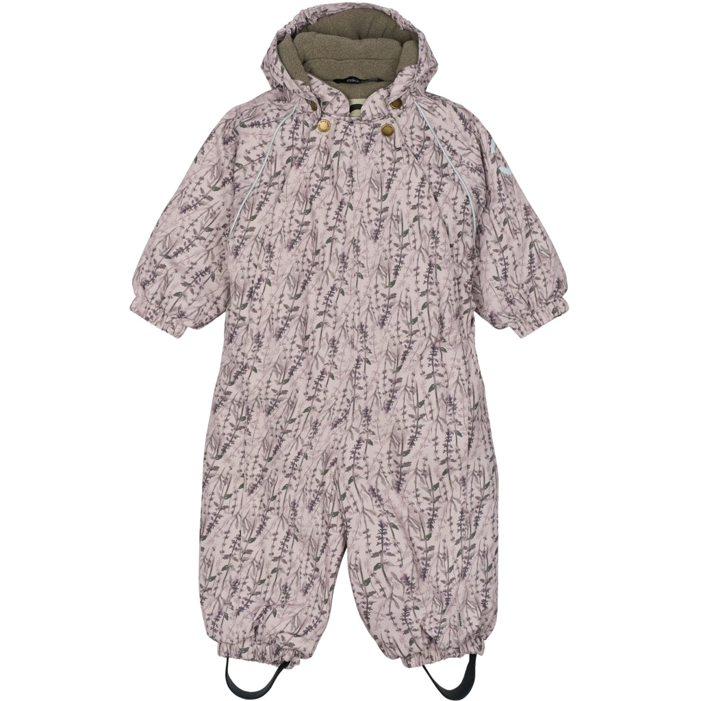 Mikk-Line Baby Flyverdragt Polyester & Blomster Print Flyverdragter Cloud Gray