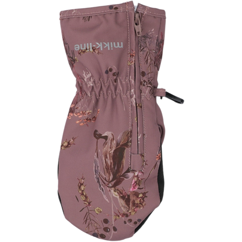 Mikk-Line Baby Flyverdragt Polyester & Blomster Print Handsker og luffer Twilight Mauve