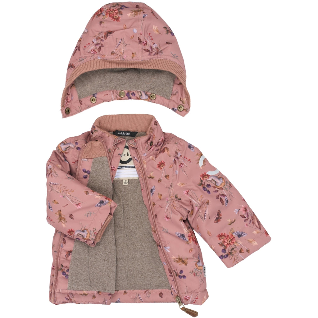 Mikk-Line Baby Flyverdragt Polyester & Blomster Print Jakker Burlwood
