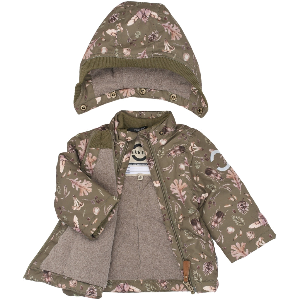 Mikk-Line Baby Flyverdragt Polyester & Blomster Print Jakker Burnt Olive