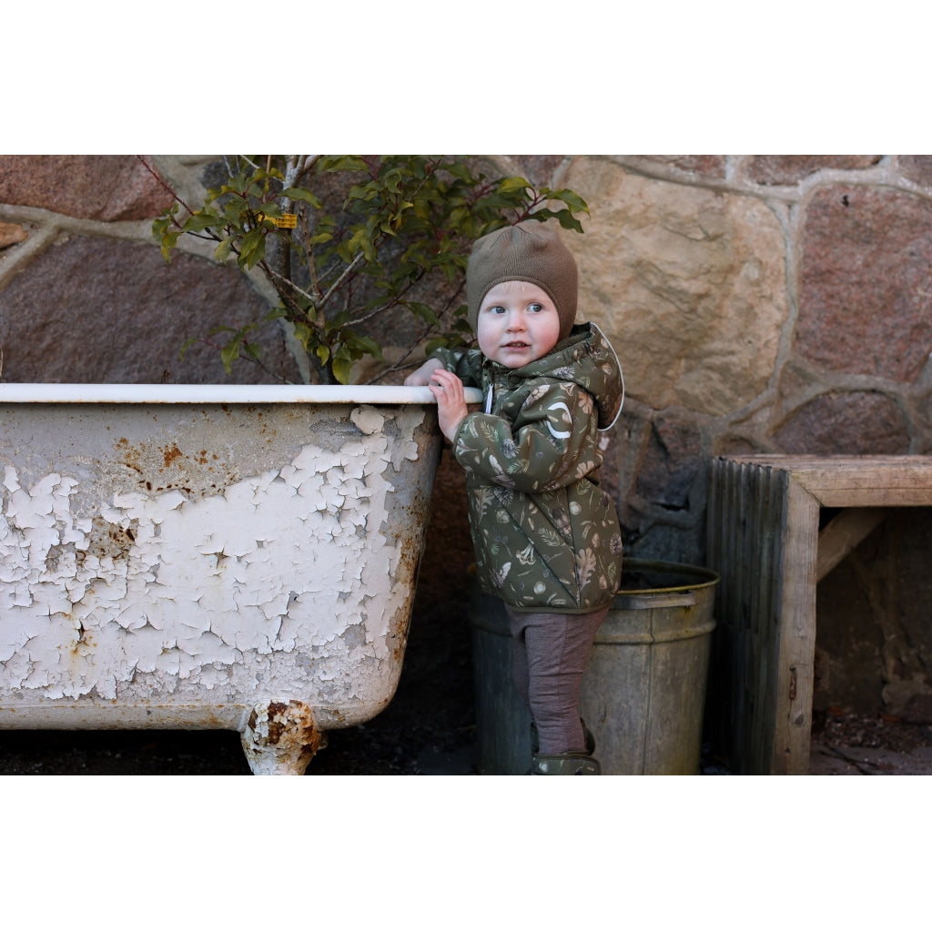 Mikk-Line Baby Flyverdragt Polyester & Blomster Print Jakker Burnt Olive
