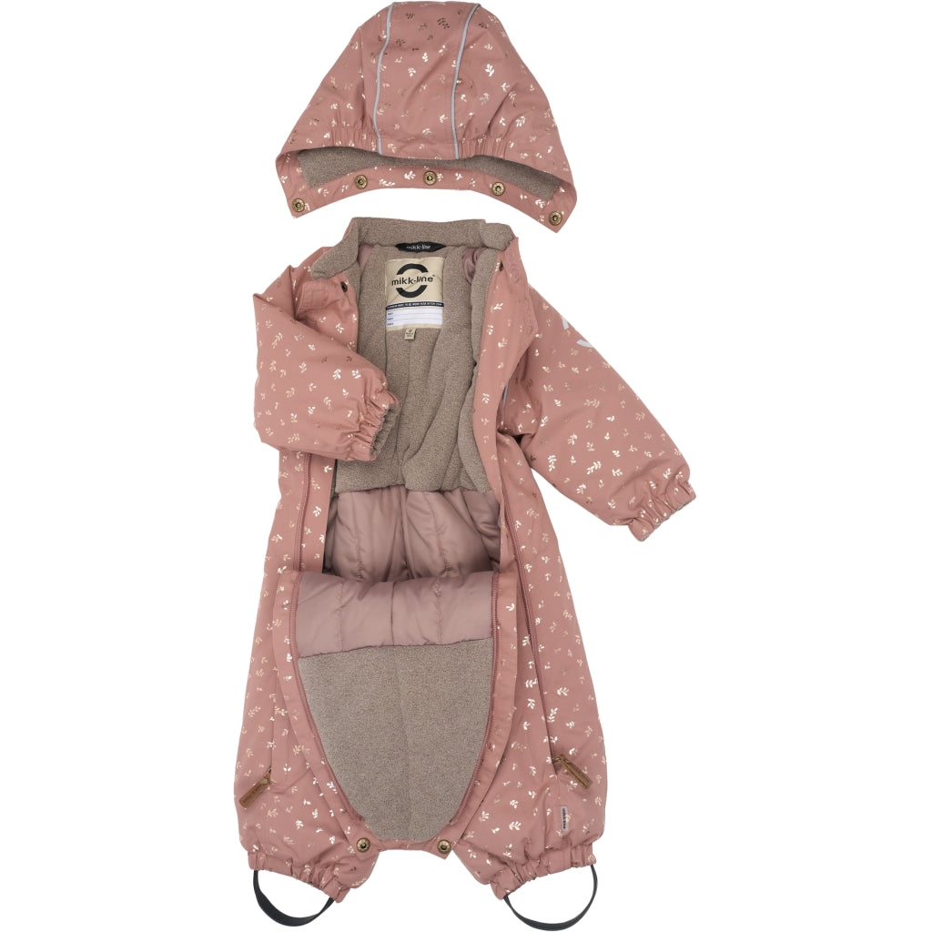 Mikk-Line Baby Flyverdragt Polyester & Glitter Print Flyverdragter Burlwood