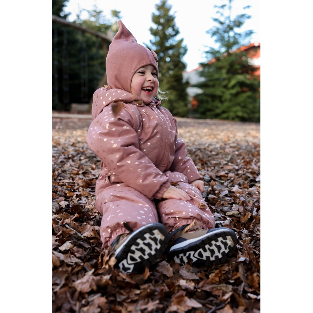 Mikk-Line Baby Flyverdragt Polyester & Glitter Print Flyverdragter Burlwood