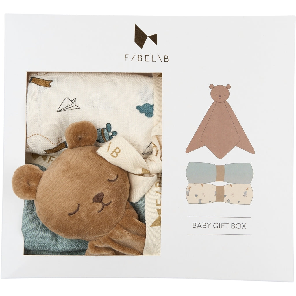 Fabelab Baby Gift Box - Bear Cuddles Tobacco Brown