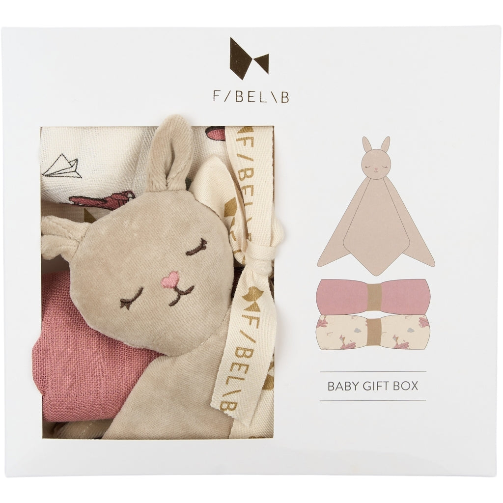 Fabelab Baby Gift Box - Bunny Cuddles Oxford Tan