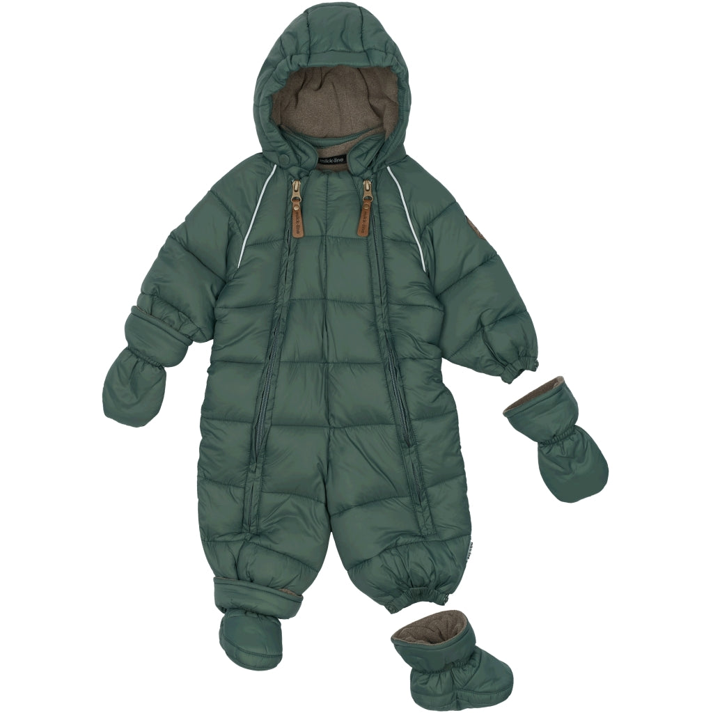 Mikk-Line Baby Puffer Flyverdragt Flyverdragter Balsam Green