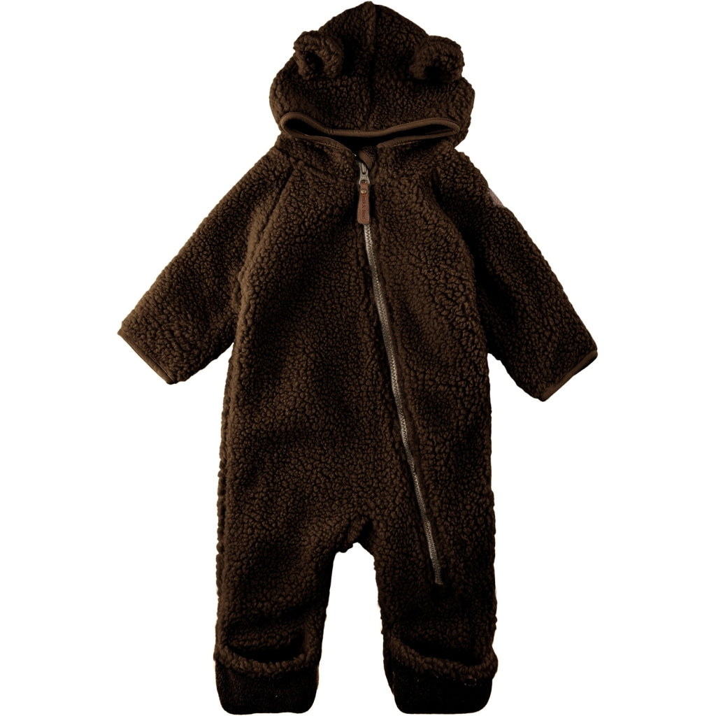 Mikk-Line Baby Teddy Fleece Dragt Termotøj soft Slate Black