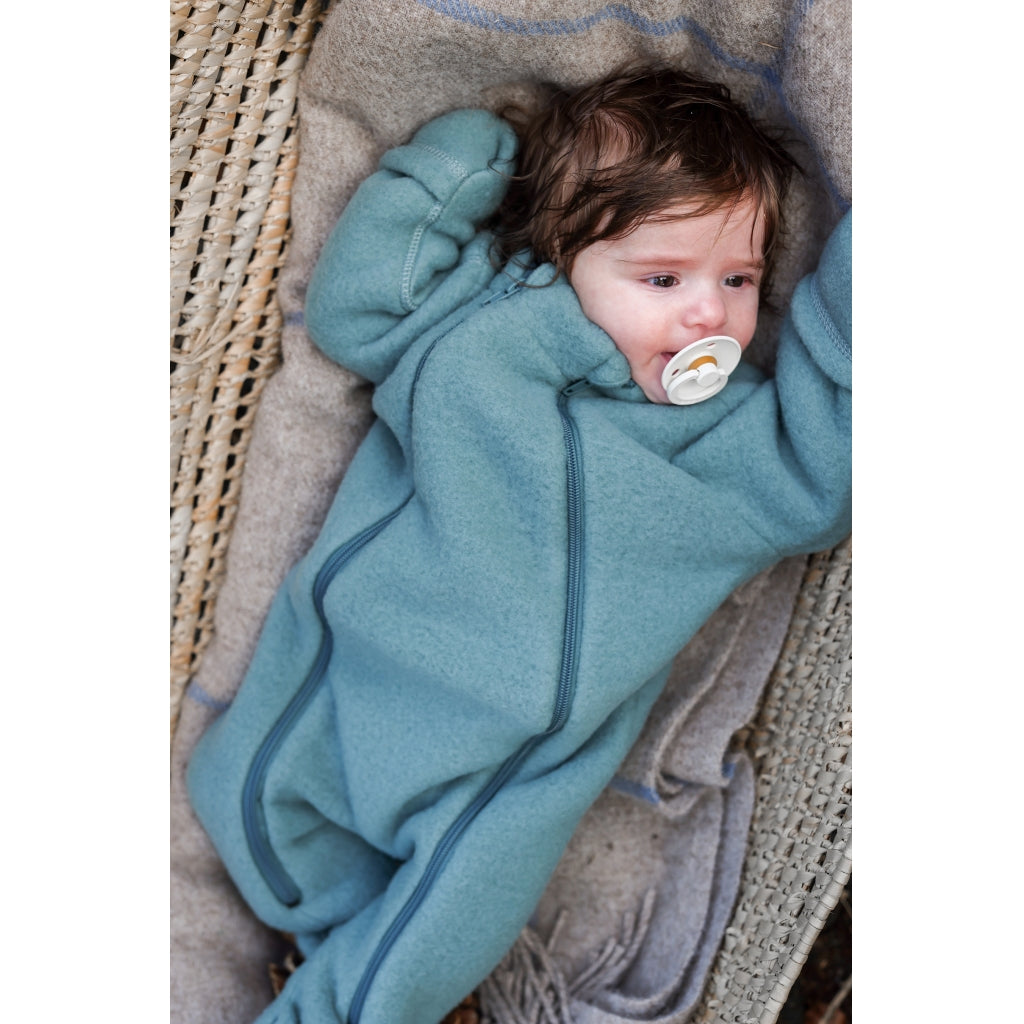 Mikk-Line Baby Ulddragt Uld Balsam Green