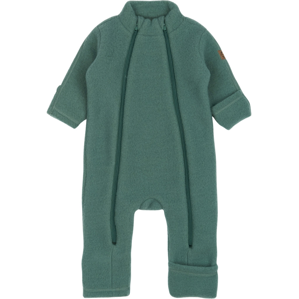 Mikk-Line Baby Ulddragt Dobbelt Lynlås Uld Balsam Green