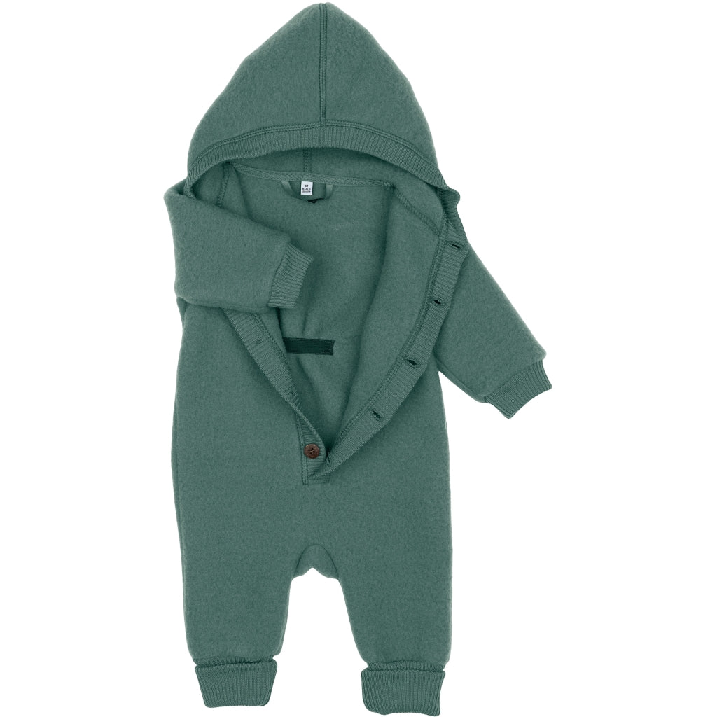 Mikk-Line Baby Ulddragt Hætte Uld Balsam Green