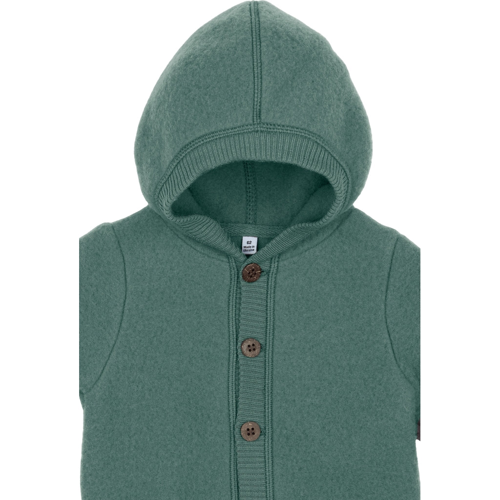 Mikk-Line Baby Ulddragt Hætte Uld Balsam Green