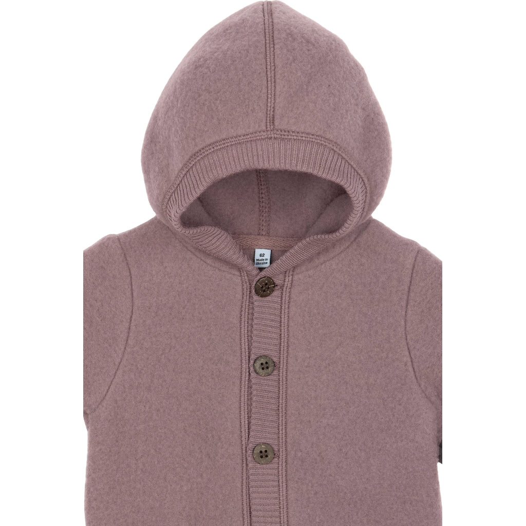 Mikk-Line Baby Ulddragt Hætte Uld Twilight Mauve