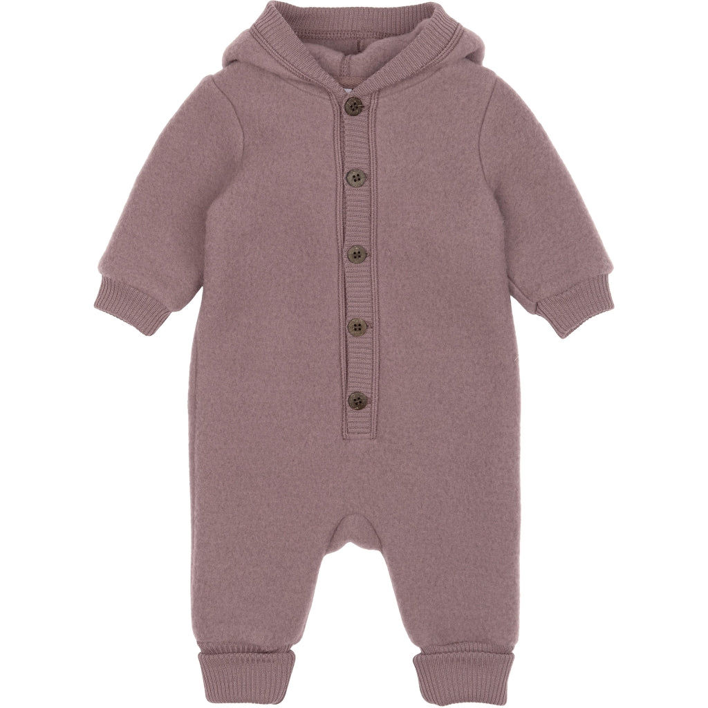 Mikk-Line Baby Ulddragt Hætte Uld Twilight Mauve
