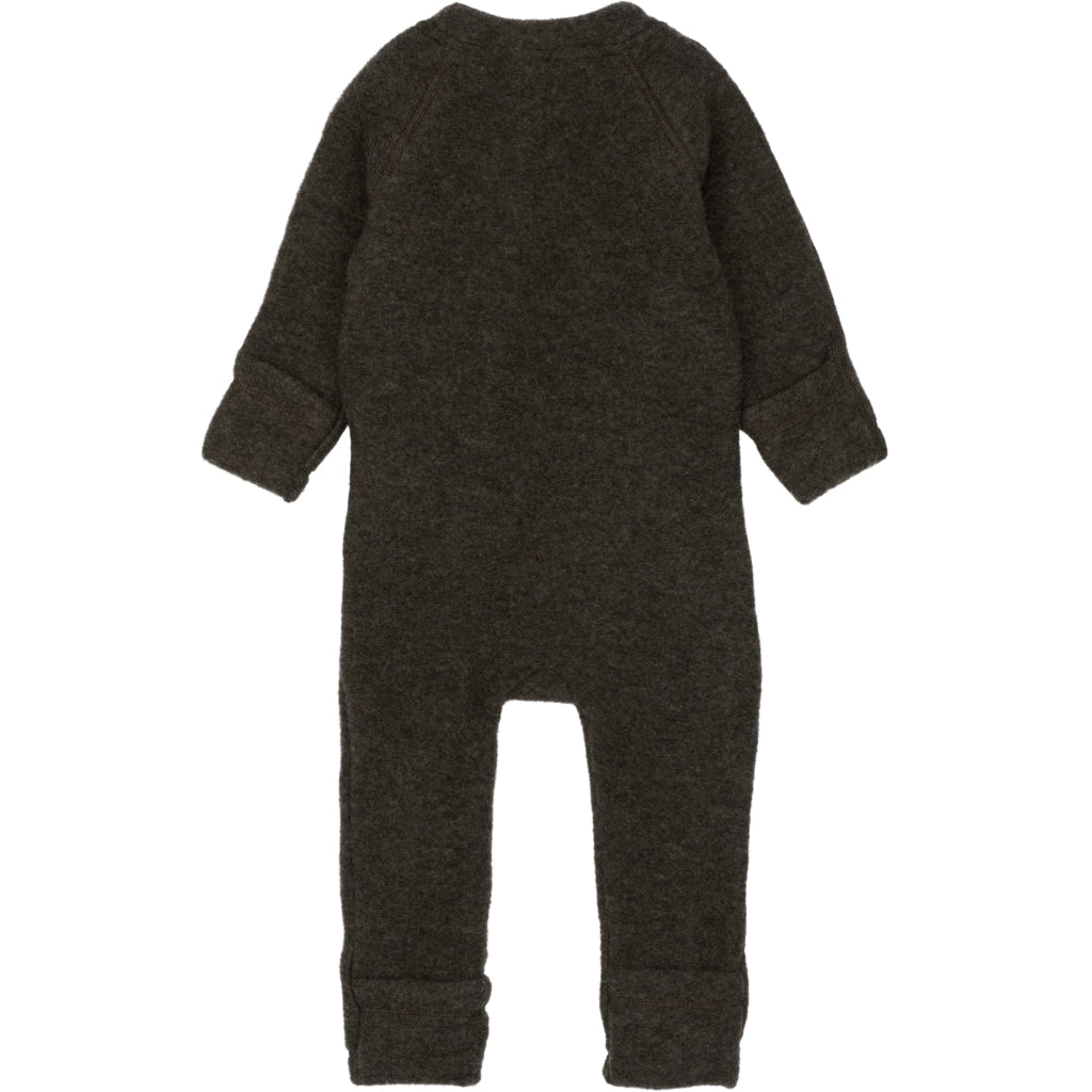 Mikk-Line Baby Ulddragt (Ombuk) Uld Dark Brown Melange