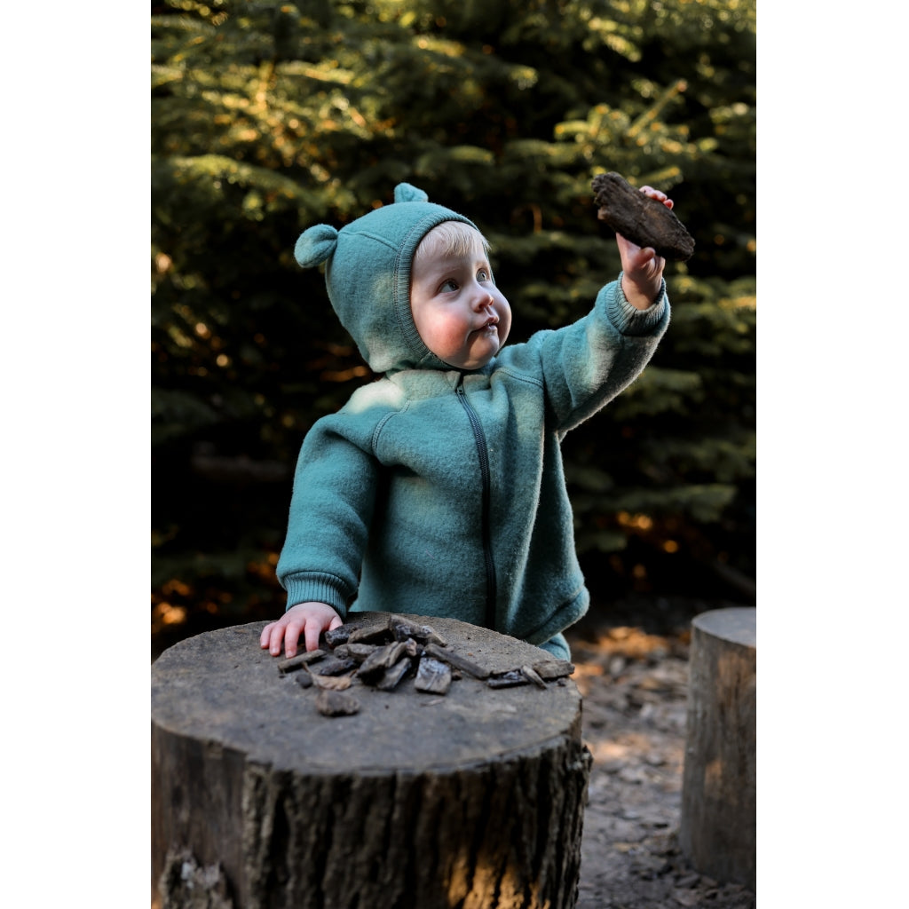 Mikk-Line Baby Uldjakke Uld Balsam Green