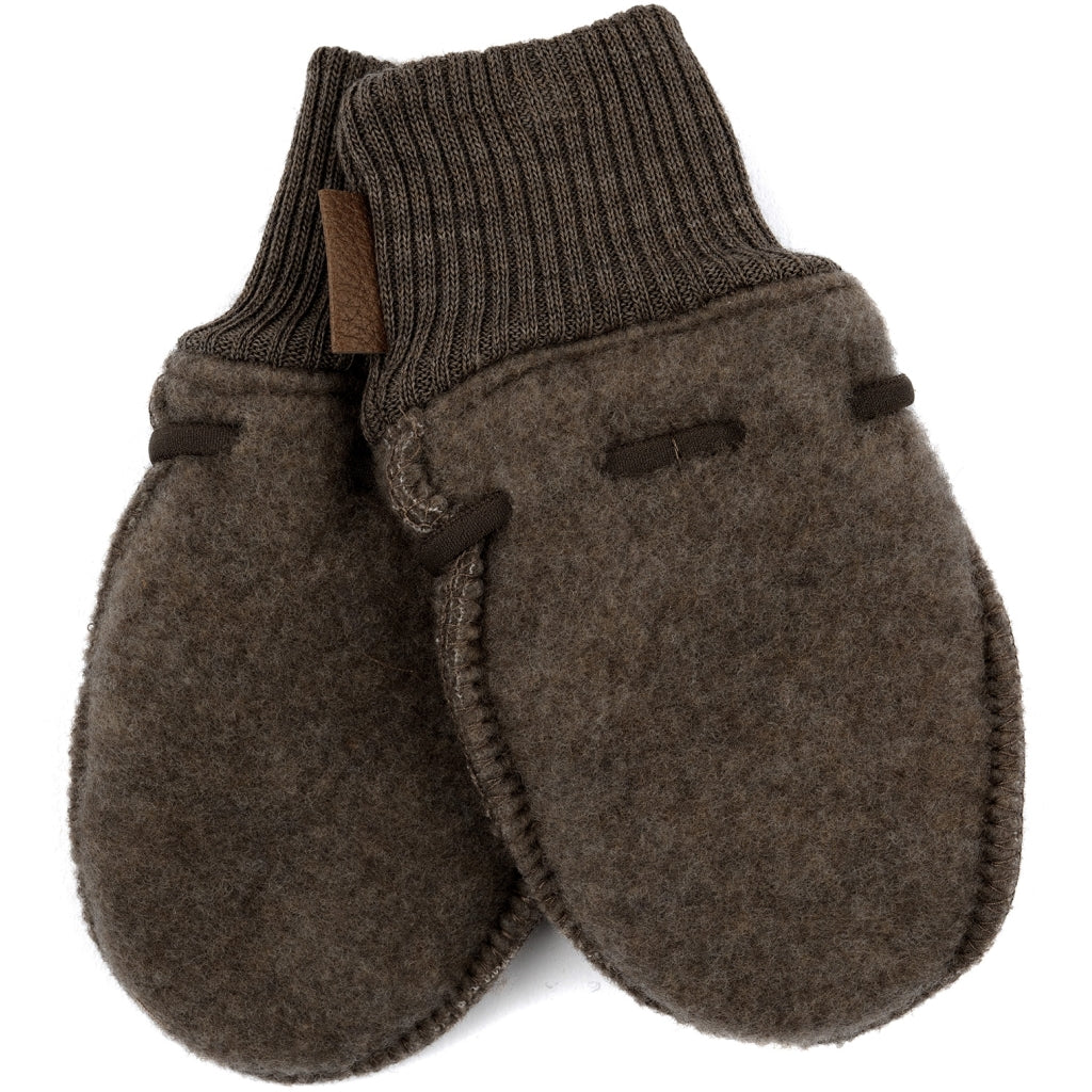 Mikk-Line Baby Uldluffer Uld Dark Brown Melange