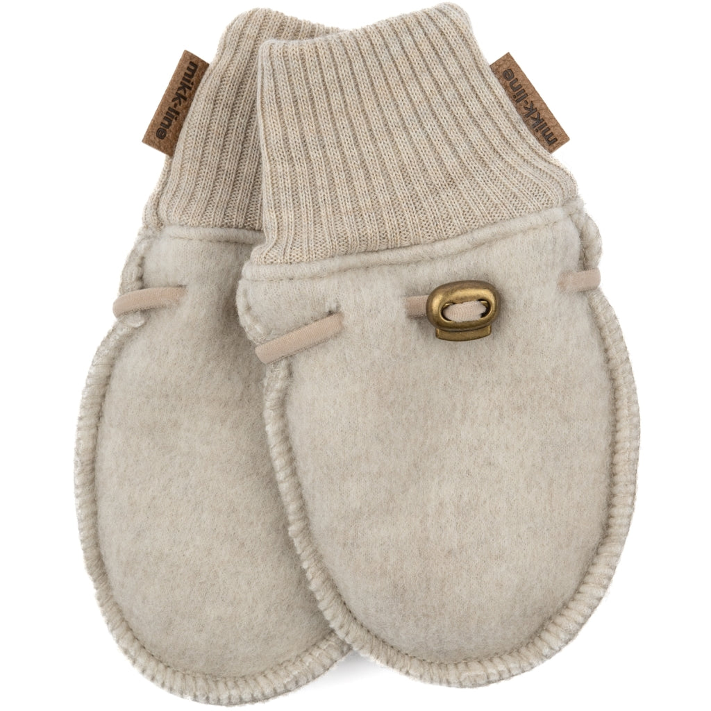 Mikk-Line Baby Uldluffer Uld Melange Offwhite