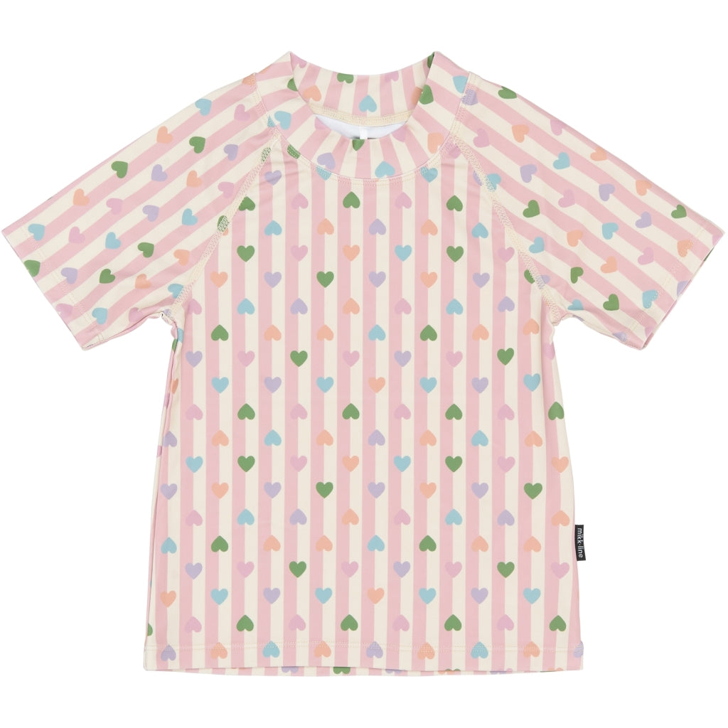 Mikk-Line Badebluse (Mønstret) UV50+ Badetøj Heart AOP