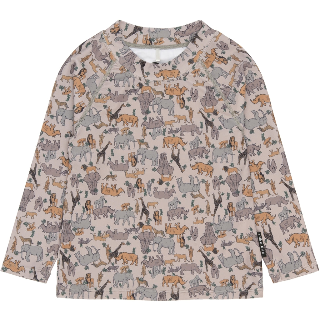 Mikk-Line Badebluse (Mønstret) UV50+ Badetøj Zoo AOP