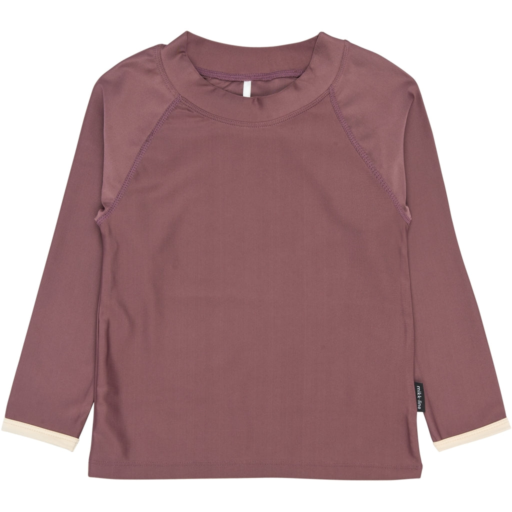Mikk-Line Badebluse (Mønstret) UV50+ Badetøj Twilight Mauve