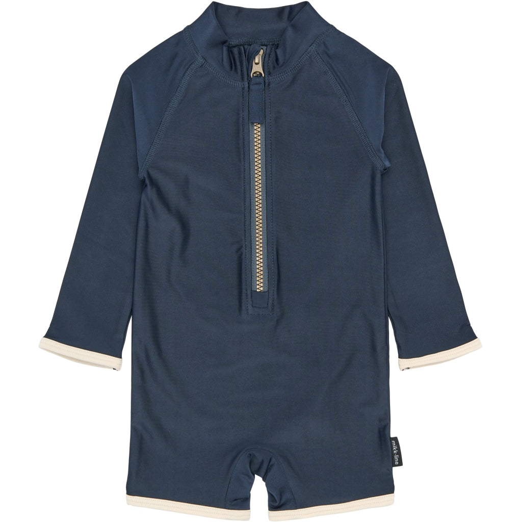 Mikk-Line Badedragt LS UV 50+ Badetøj Blue Nights
