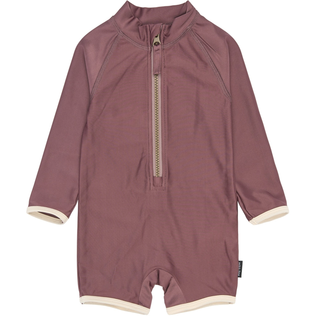 Mikk-Line Badedragt LS UV 50+ Badetøj Twilight Mauve
