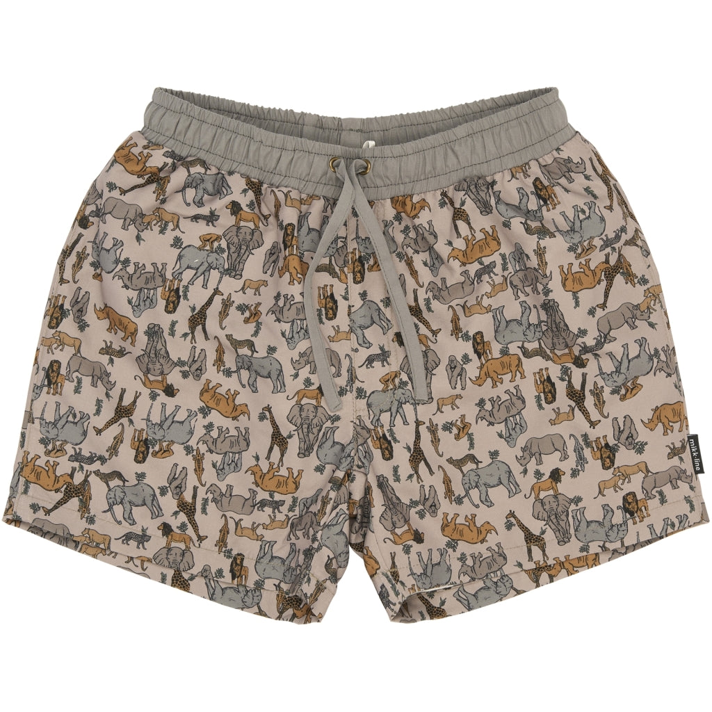 Mikk-Line Badeshorts (Mønstret) UV50+ Badetøj Zoo AOP