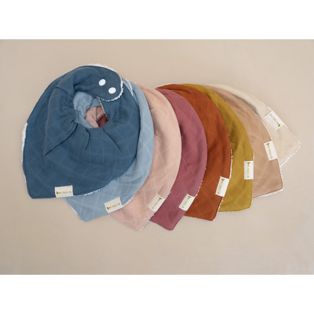 Fabelab Bandana Bib - Cottage Blue - 2 pack Hagesmække og savlesmække Cottage Blue