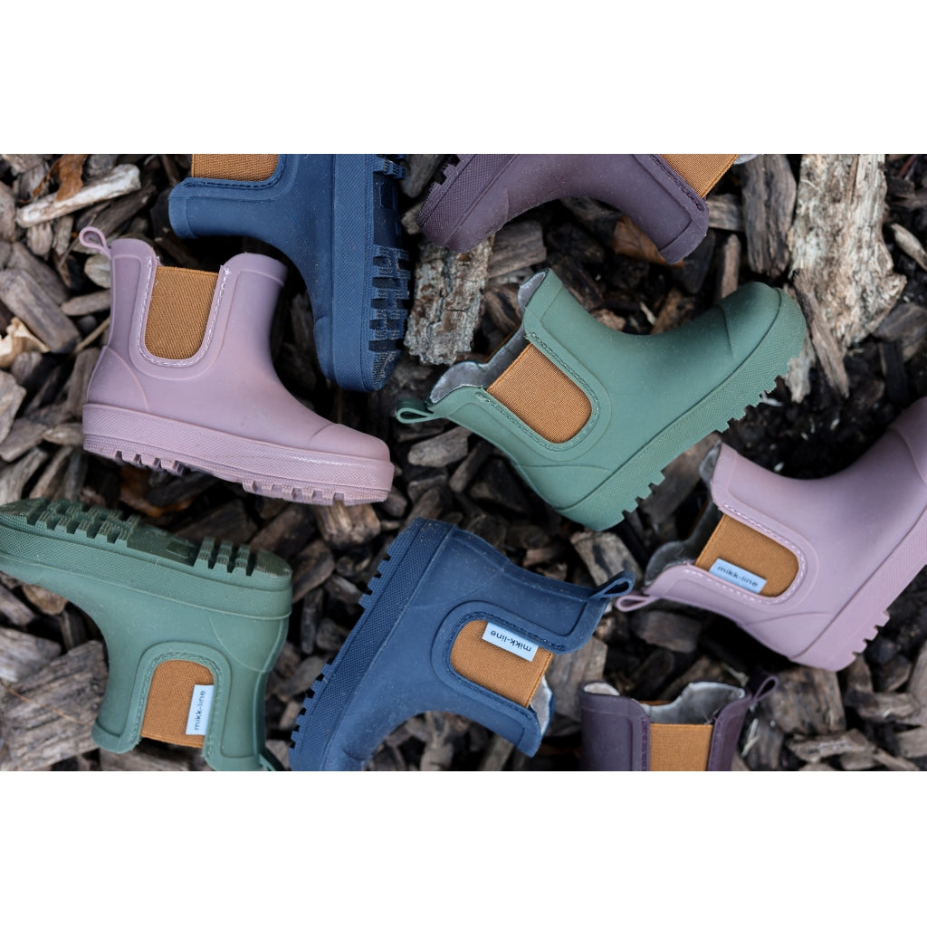 Mikk-Line Barefoot Gummistøvler (Glitter) Rubber Boots Blue Nights