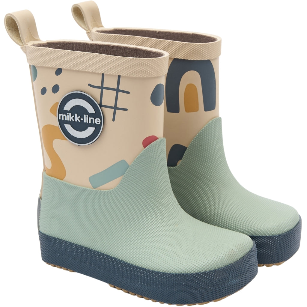 Mikk-Line Barefoot Gummistøvler (Mønstret) Barefoot Retro AOP