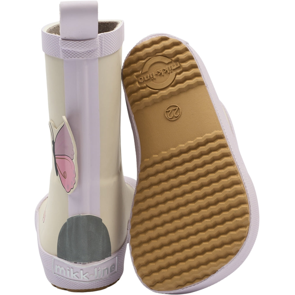 Mikk-Line Barefoot Gummistøvler (Sommerfugl) Barefoot Oyster Gray