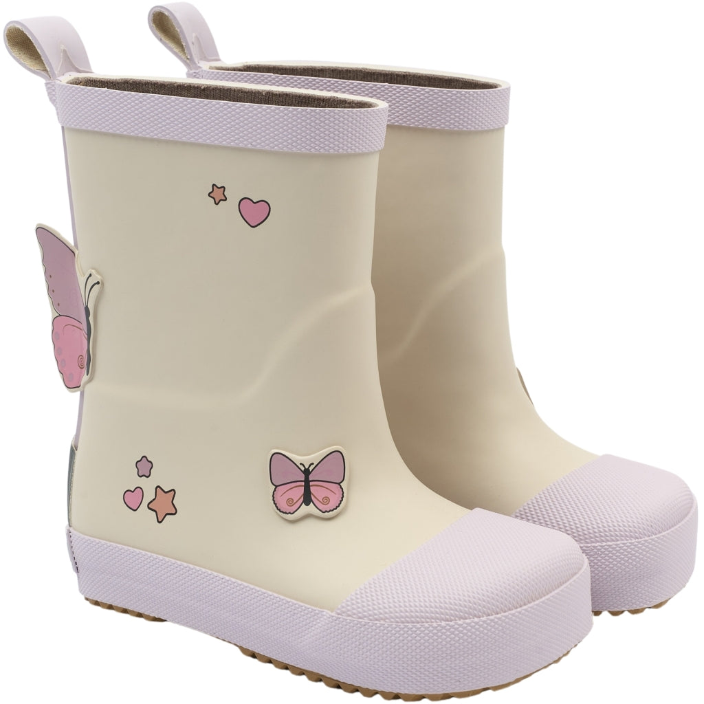 Mikk-Line Barefoot Gummistøvler (Sommerfugl) Barefoot Oyster Gray
