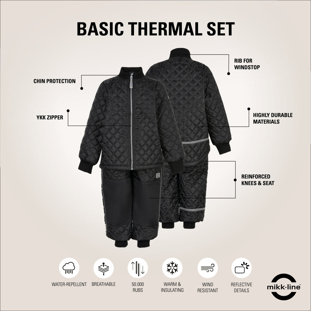 Mikk-Line Basic Termosæt Termotøj Black