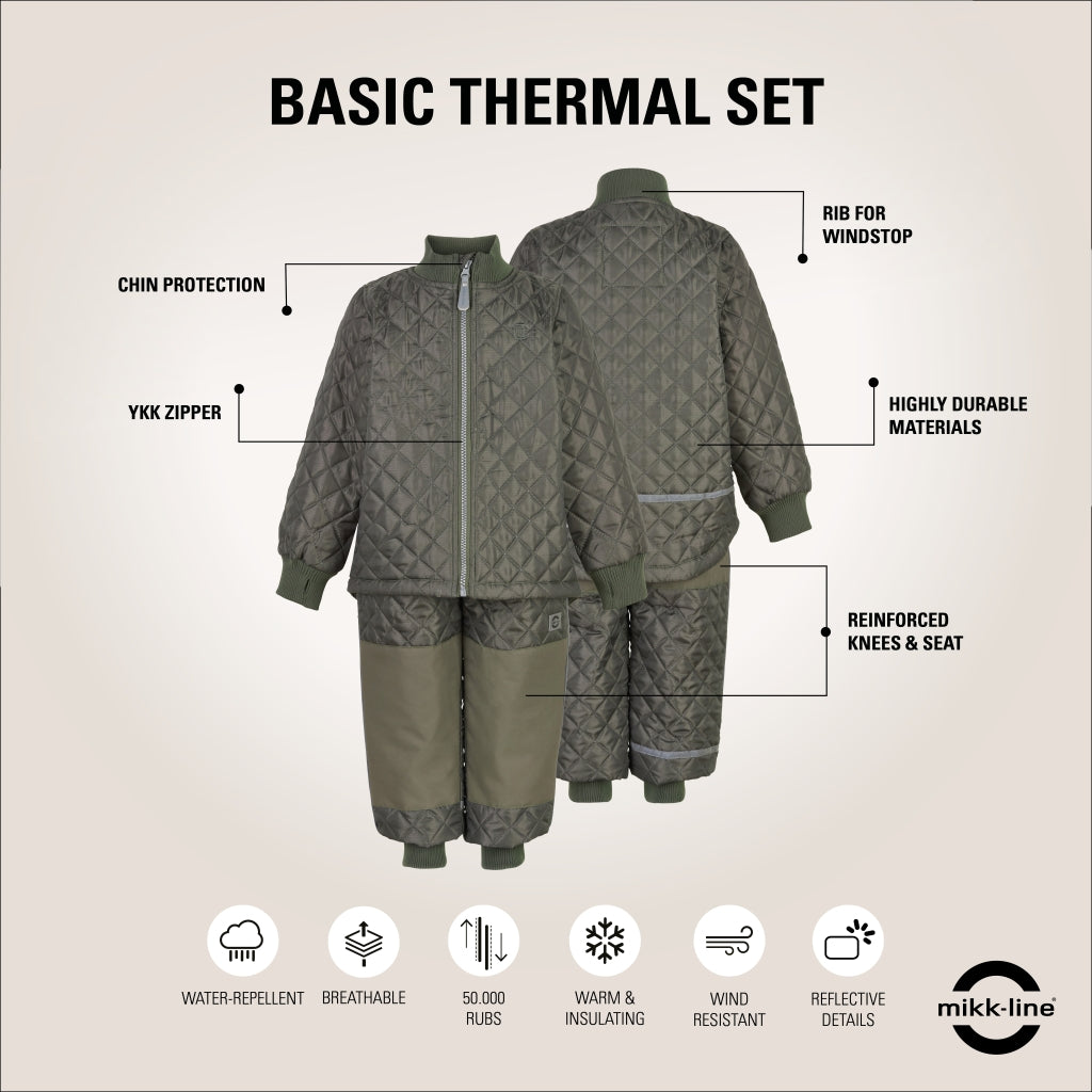 Mikk-Line Basic Termosæt Termotøj Dusty Olive
