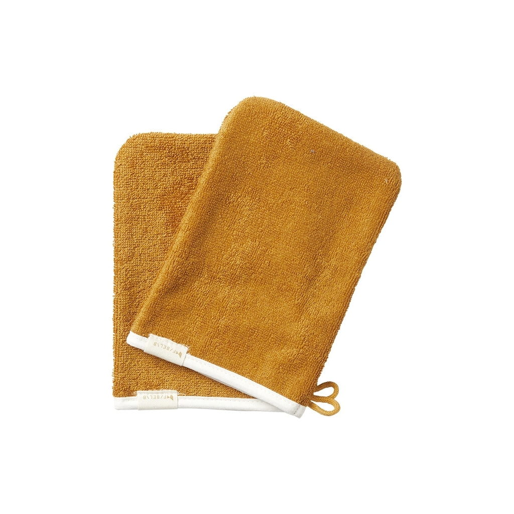 Fabelab Bath Mitts - 2 pack Badekåber Ochre
