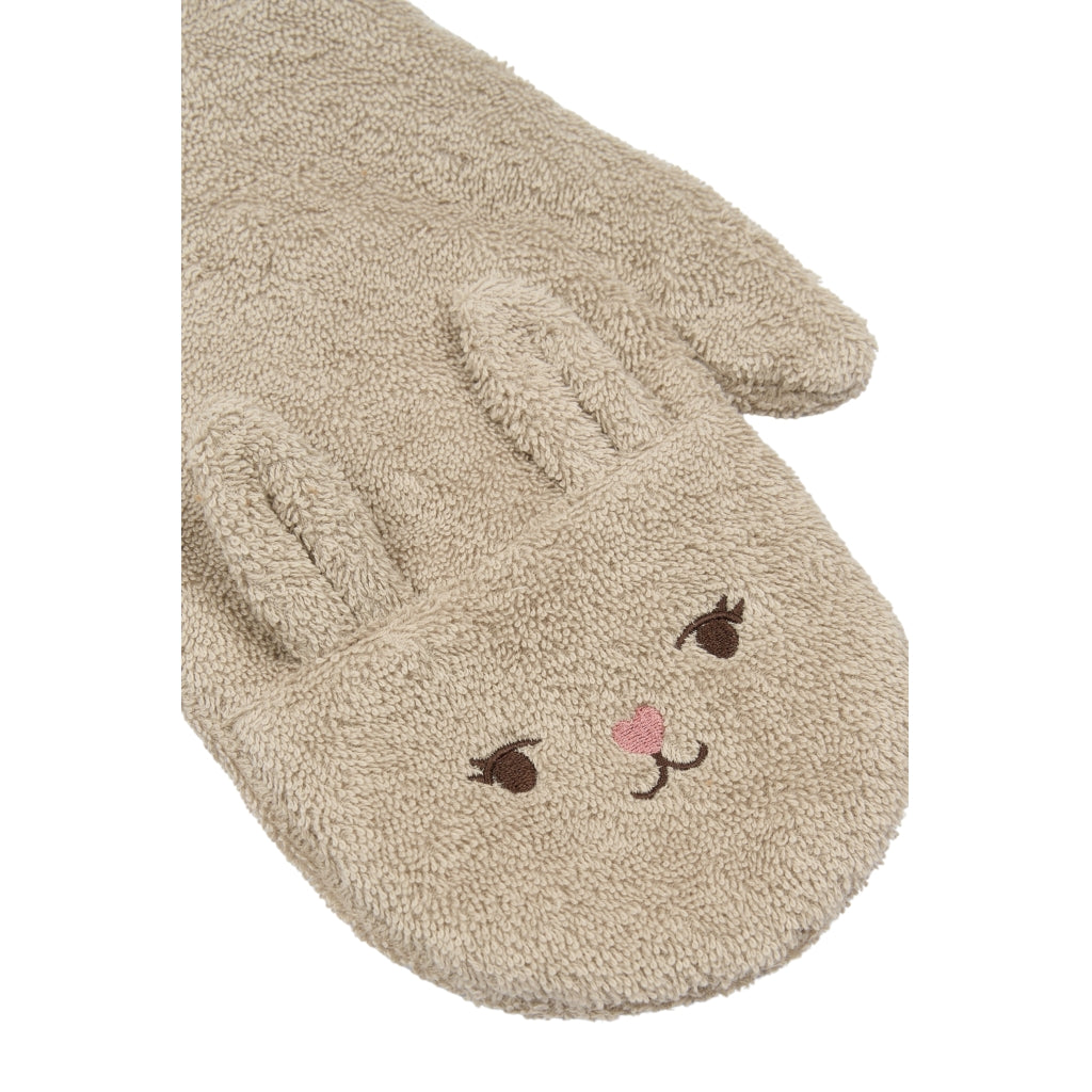 Fabelab Bath Mitts - Bear and Bunny Badekåber Oxford Tan