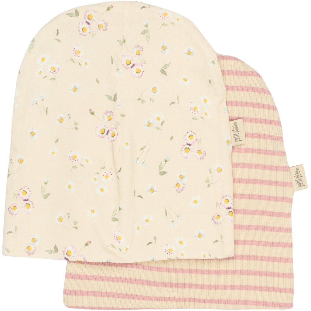 PETIT PIAO Beanie Hat Printed Huer Bright Rose