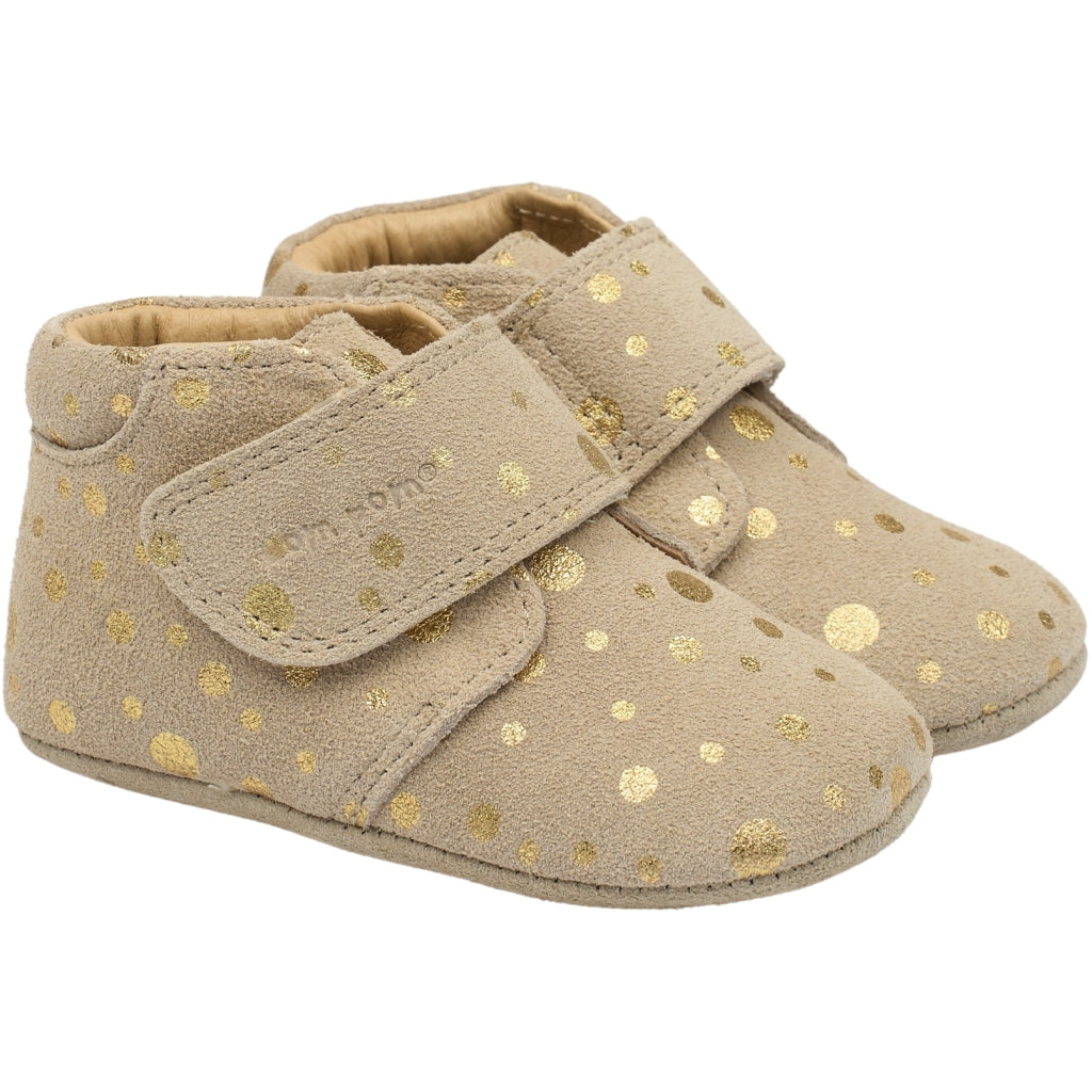 POM POM Beginners™ Velcro Slippers Gold dot