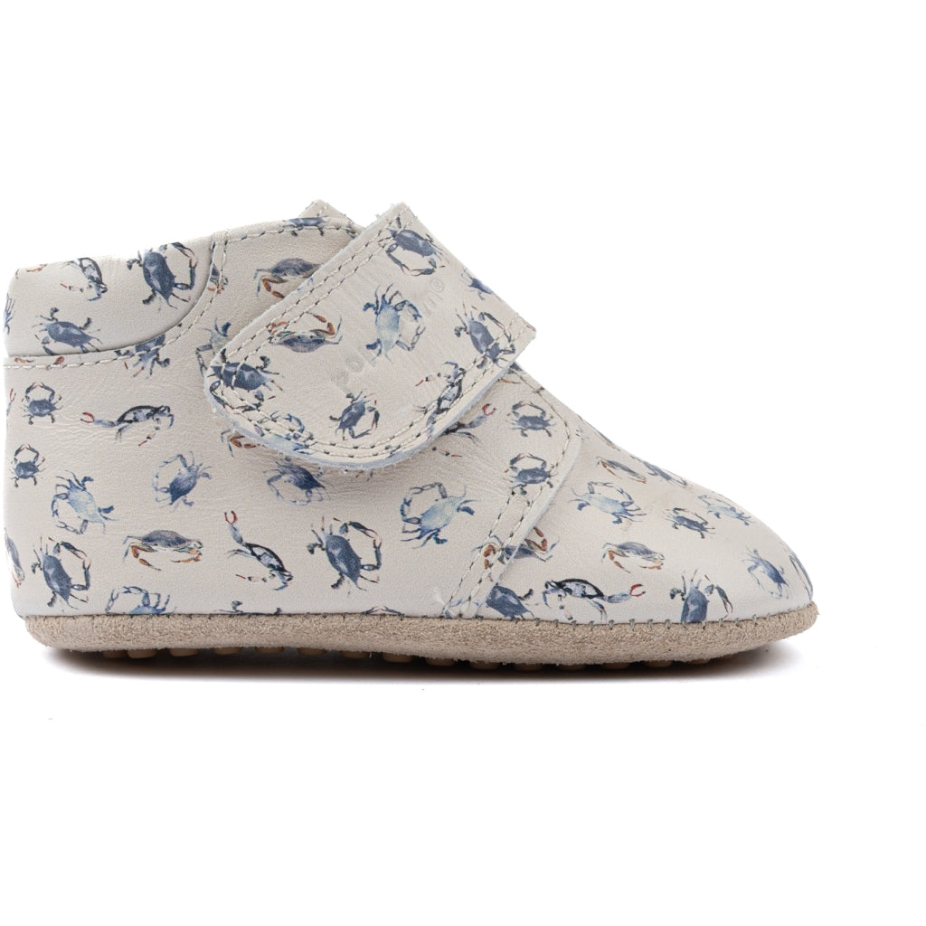 POM POM Beginners Velcro Print Slippers Sea