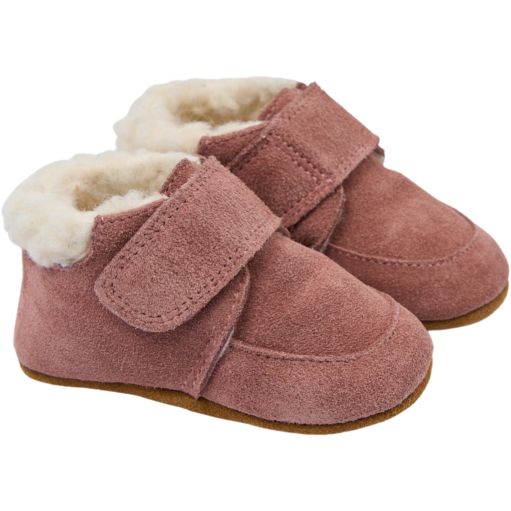 POM POM Beginners Velcro Shepherd Slippers Withered Rose
