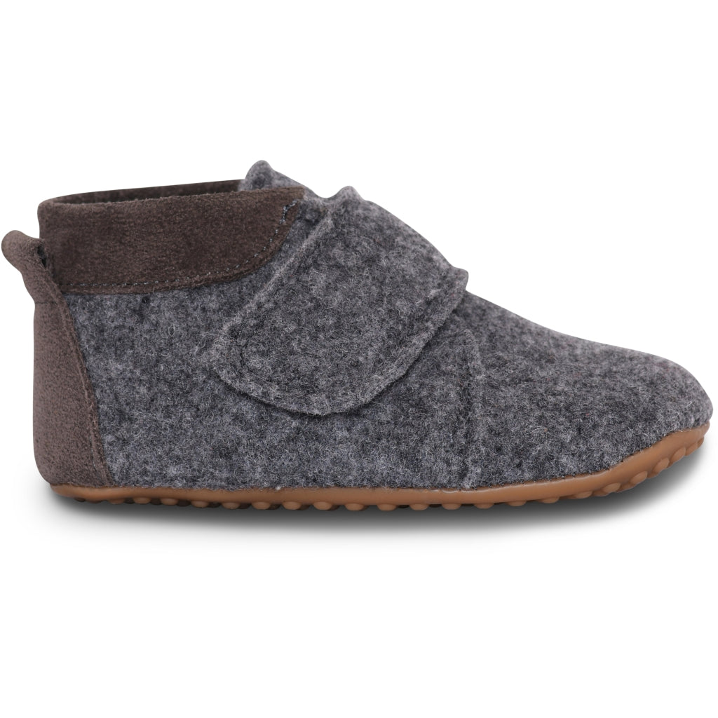 POM POM Beginners™ Wool Slippers DARK GREY MELANGE