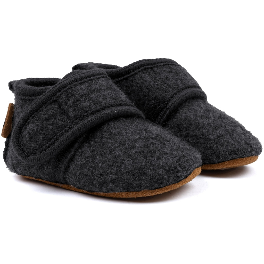 POM POM Beginners™ Wool Slippers Anthracite Melange
