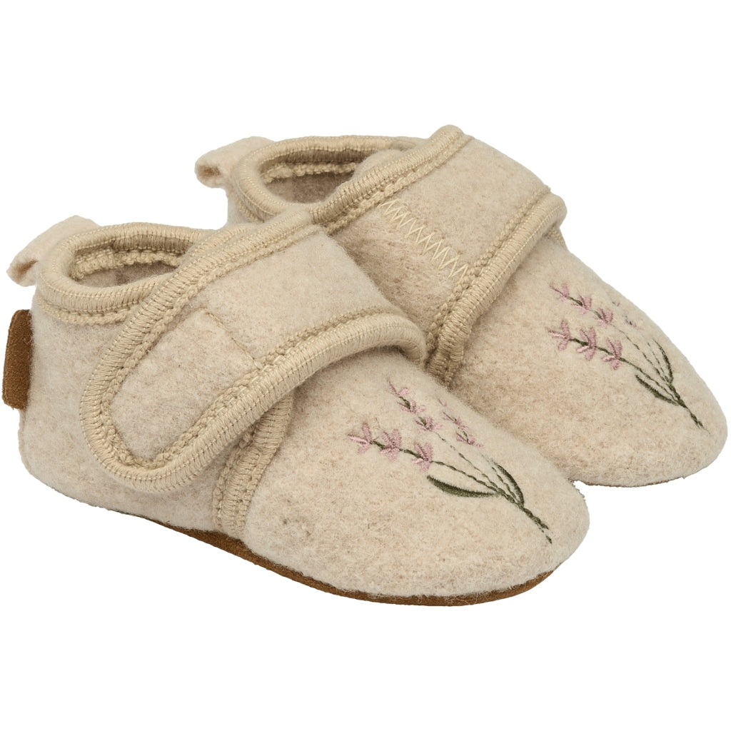 POM POM Beginners™ Wool Embroidery Slippers Off White