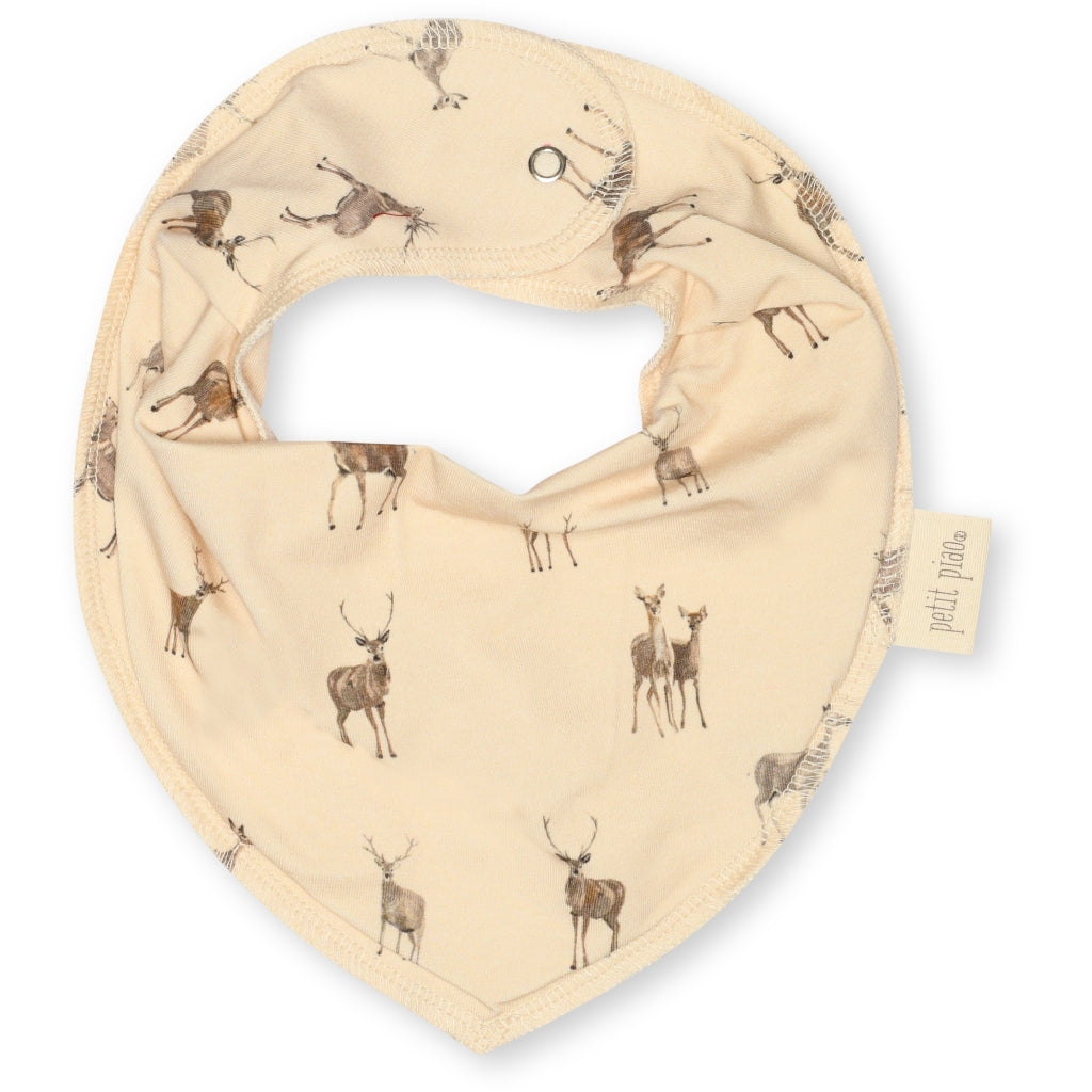 PETIT PIAO Bib Printed Hagesmække og savlesmække Deer aop