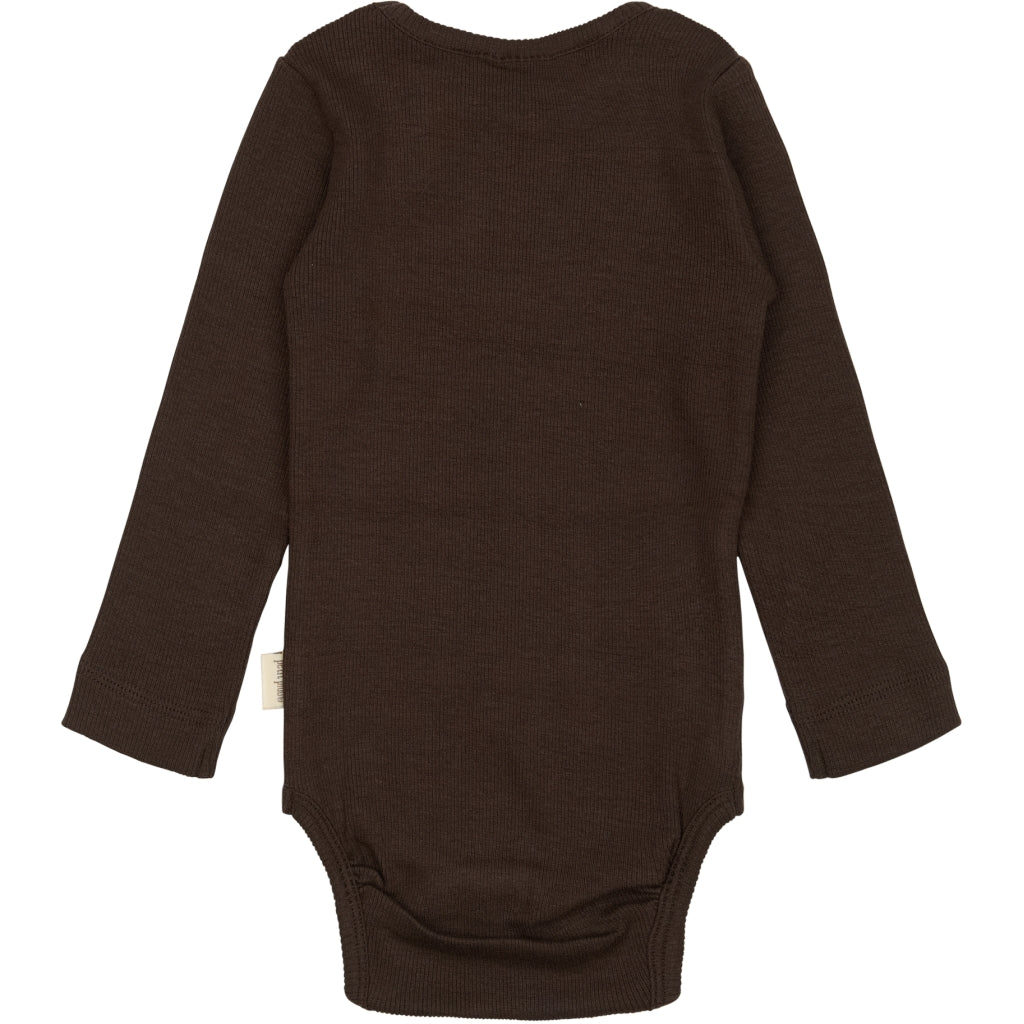 PETIT PIAO Body L/S Modal Bodystockings Coffee Bean