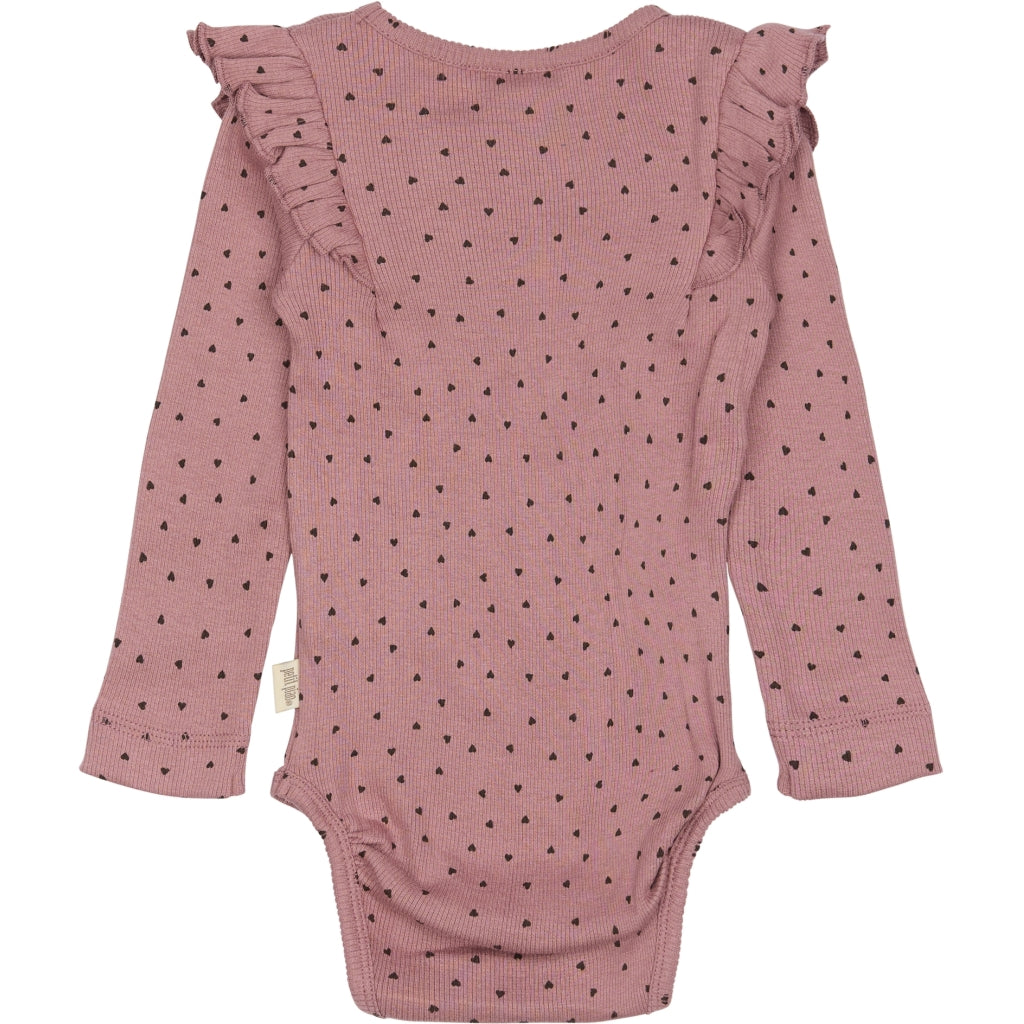 PETIT PIAO Body L/S Modal Bodystockings Nostalgic Rose/Coffee Bean