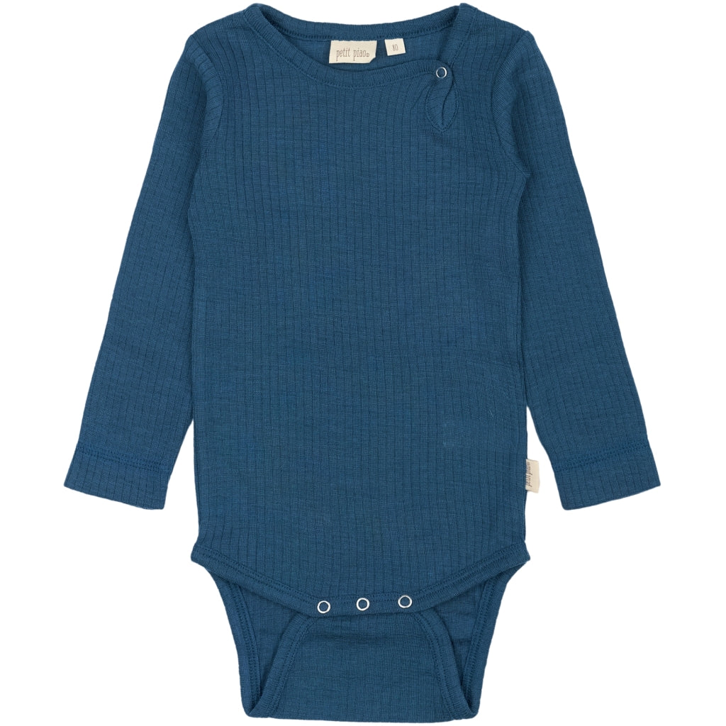 PETIT PIAO Body L/S Modal Bodystockings Ensign Blue